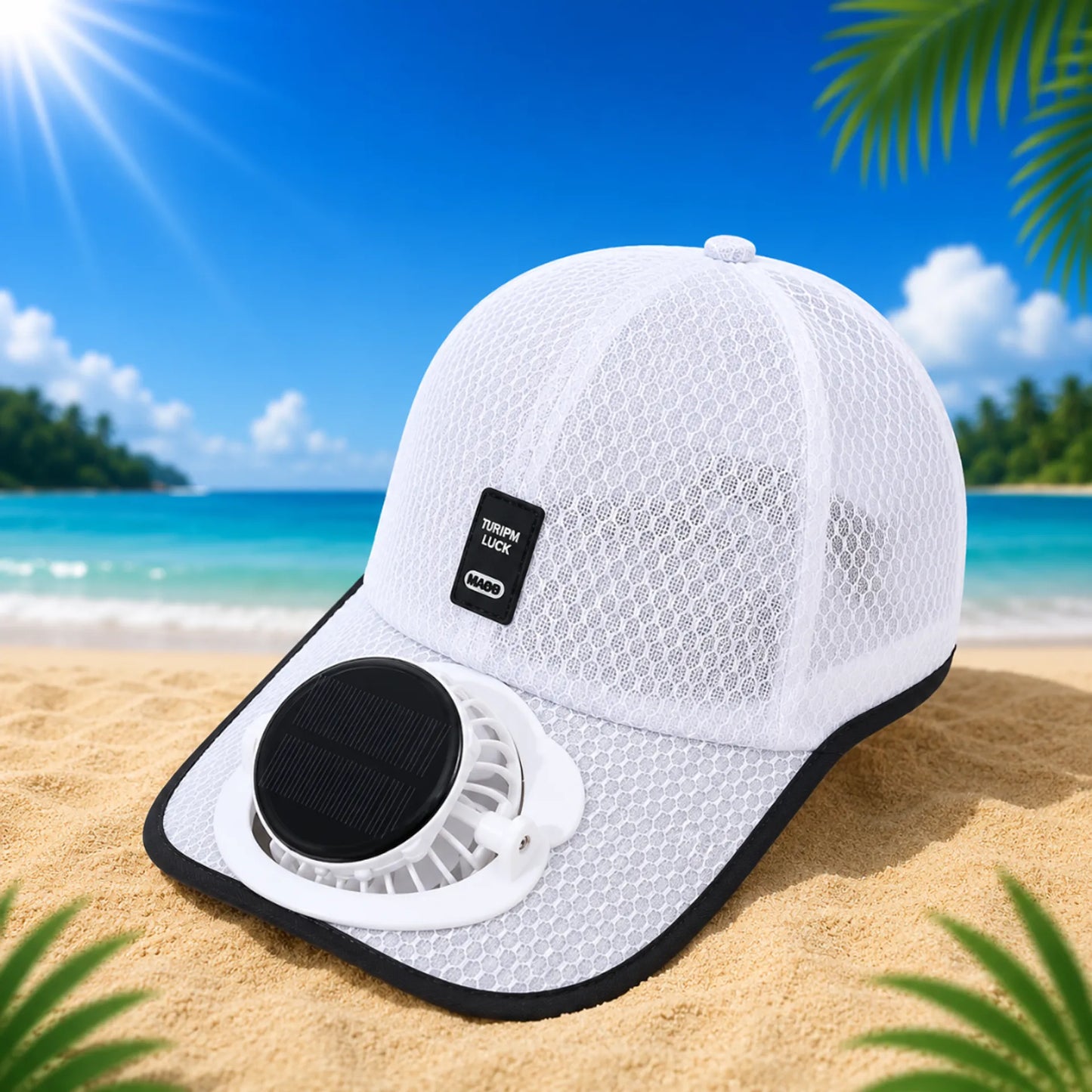 🌞🧢 Breathable Sun Hat Baseball Cap with Built-in Solar Cooling Fan