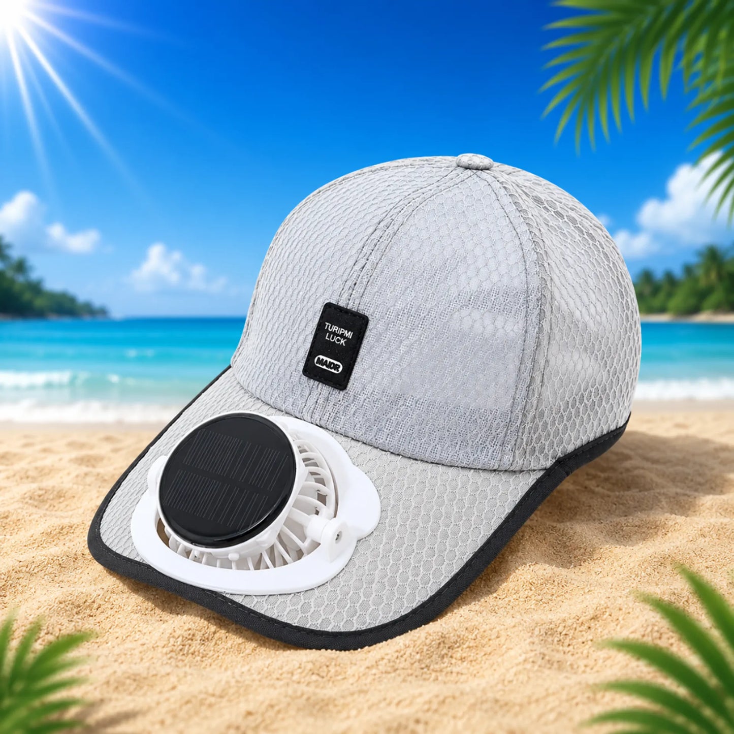 🌞🧢 Breathable Sun Hat Baseball Cap with Built-in Solar Cooling Fan