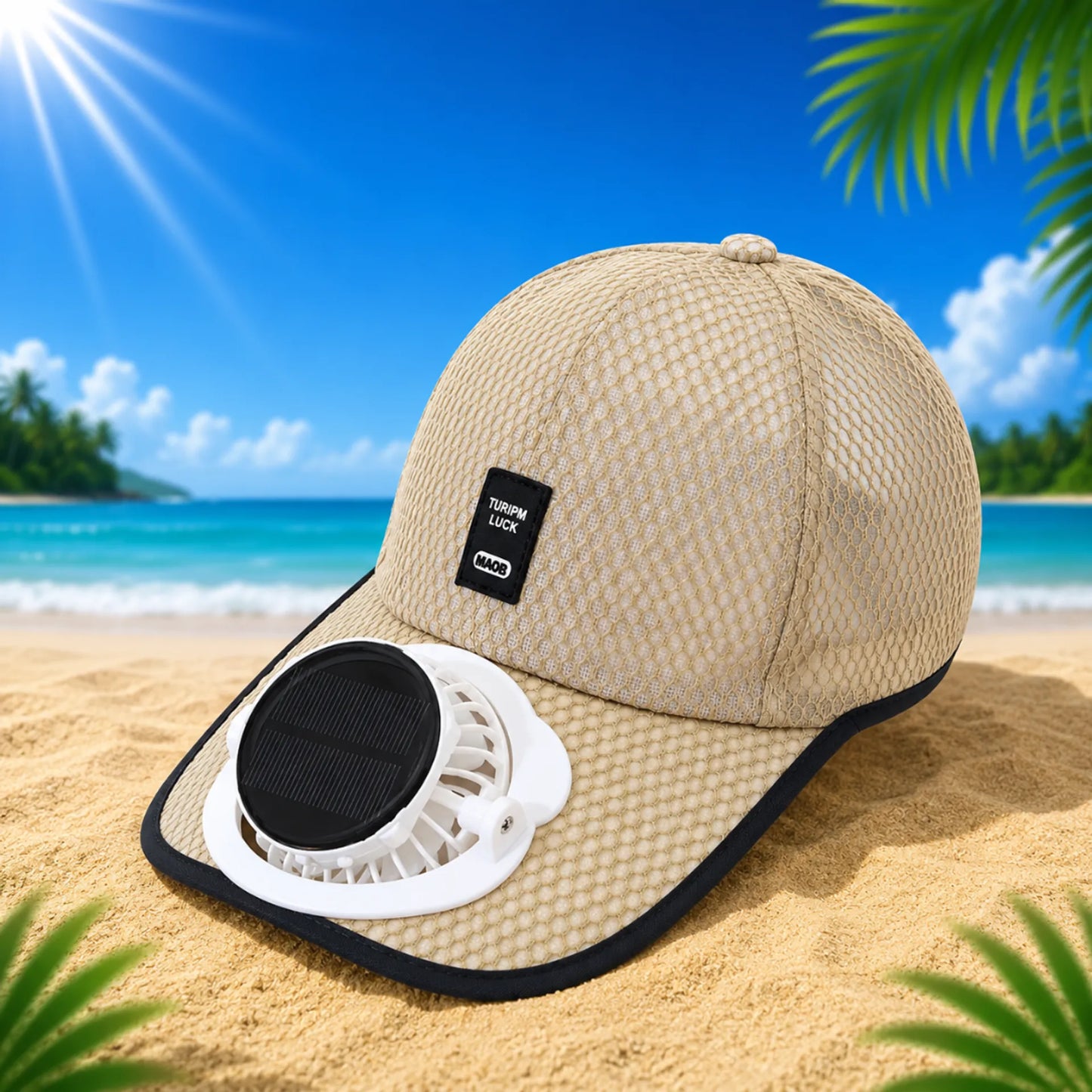 🌞🧢 Breathable Sun Hat Baseball Cap with Built-in Solar Cooling Fan