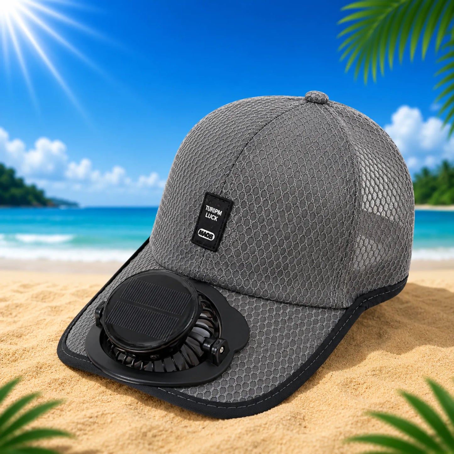 🌞🧢 Breathable Sun Hat Baseball Cap with Built-in Solar Cooling Fan