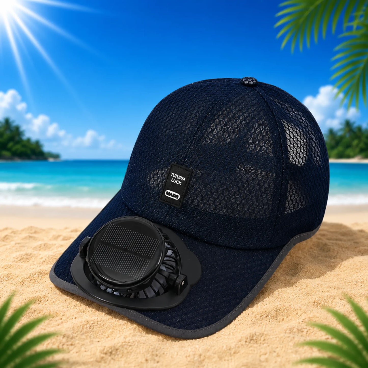 🌞🧢 Breathable Sun Hat Baseball Cap with Built-in Solar Cooling Fan