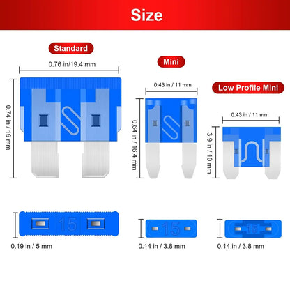【DealsForYouDays】306PCS&Car Blade Fuse Assortment Set withAssorted Car Blade Fuses in Colorful PlasticPallets for Automotive Applications &Deals for you days Replacement