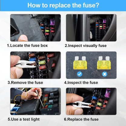 【DealsForYouDays】306PCS&Car Blade Fuse Assortment Set withAssorted Car Blade Fuses in Colorful PlasticPallets for Automotive Applications &Deals for you days Replacement