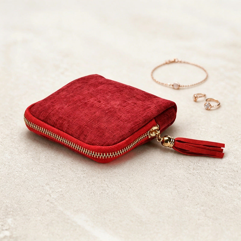 5-Compartment Travel Jewelry Pouch