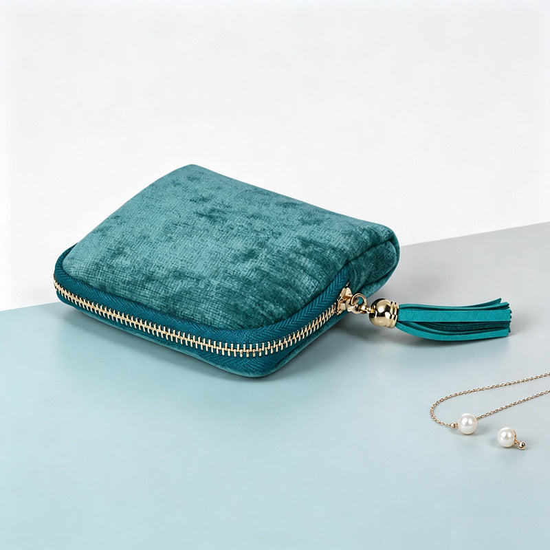 5-Compartment Travel Jewelry Pouch