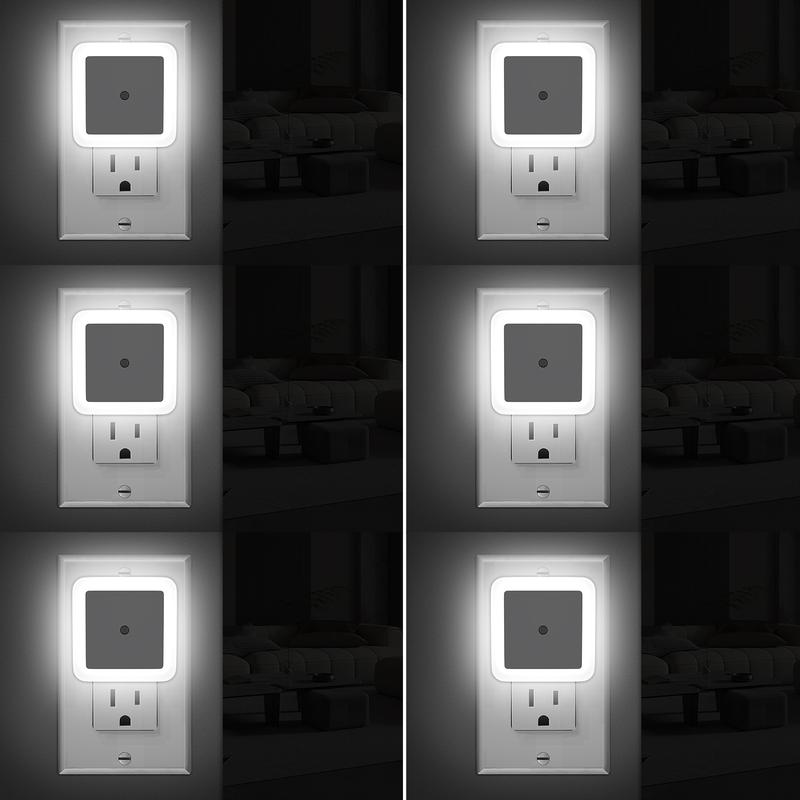Dusk-to-Dawn Plug-In Night Lights – 6 Pack