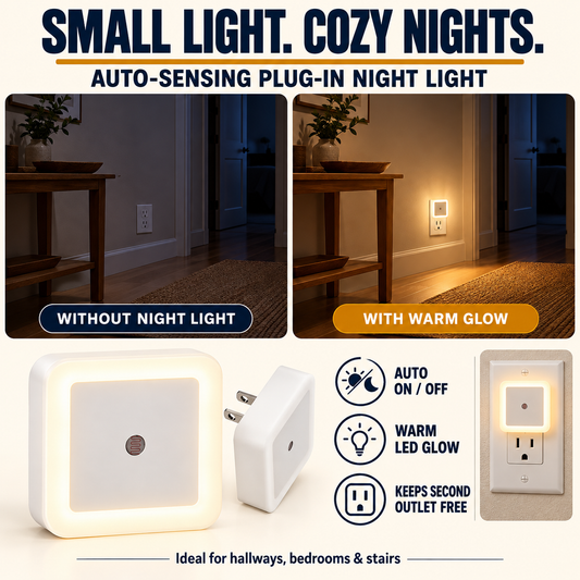 Dusk-to-Dawn Plug-In Night Lights – 6 Pack