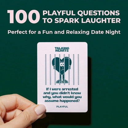 Talking Hearts: Couple Card Game For Date Nights & Travel - 200 Questions