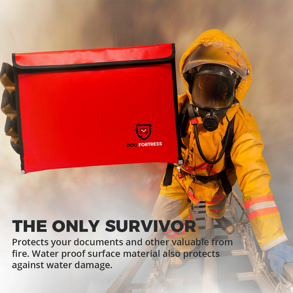 Current fire and water resistant storage bag view