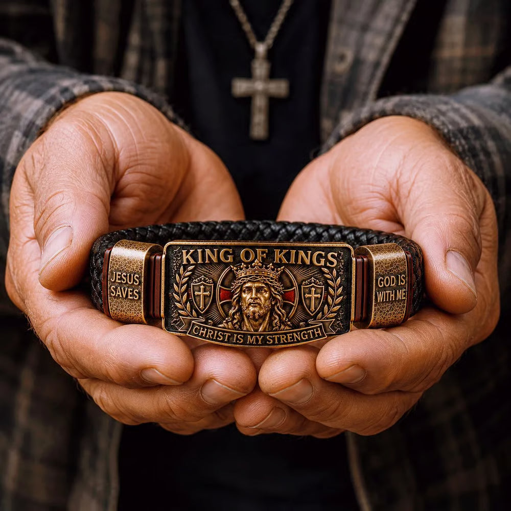 👑 The Ultimate Father's Day Tribute: King of Kings Faith Bracelet — Wear Your Belief with Pride (49% OFF Today🔥)