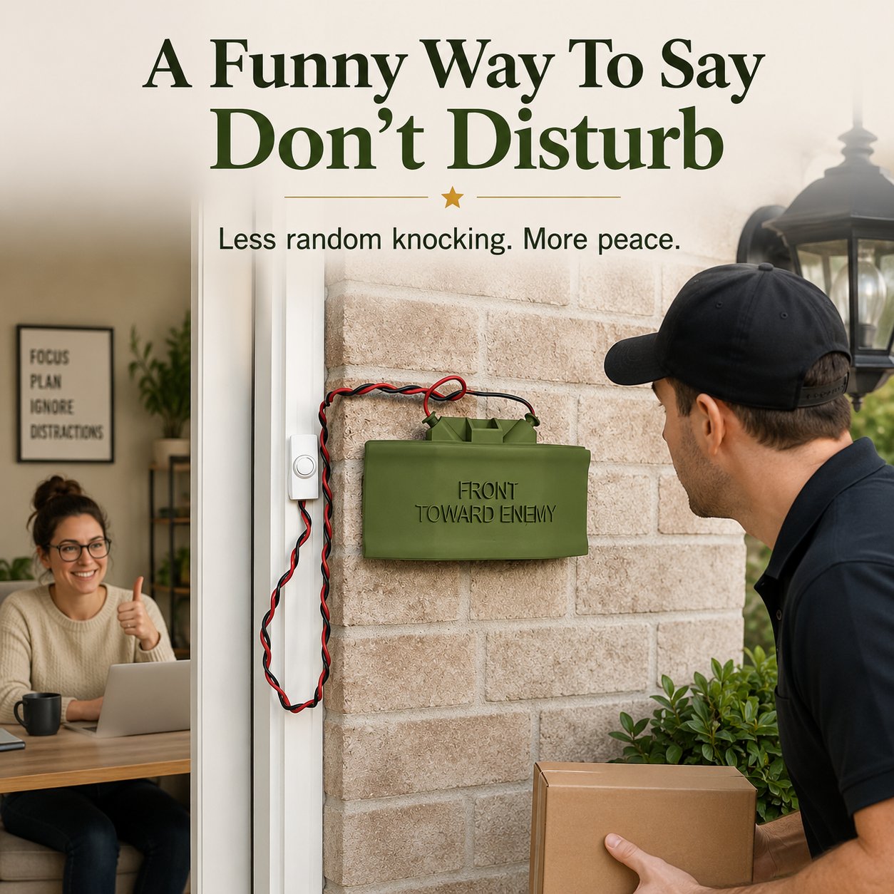 🔥LAST DAY 50% OFF - Ring Cam Claymore Mine Doorbell Prank Sign