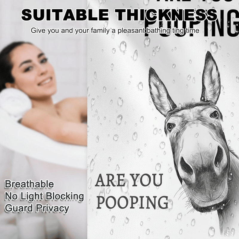 Are You Pooping? Donkey Shower Curtain