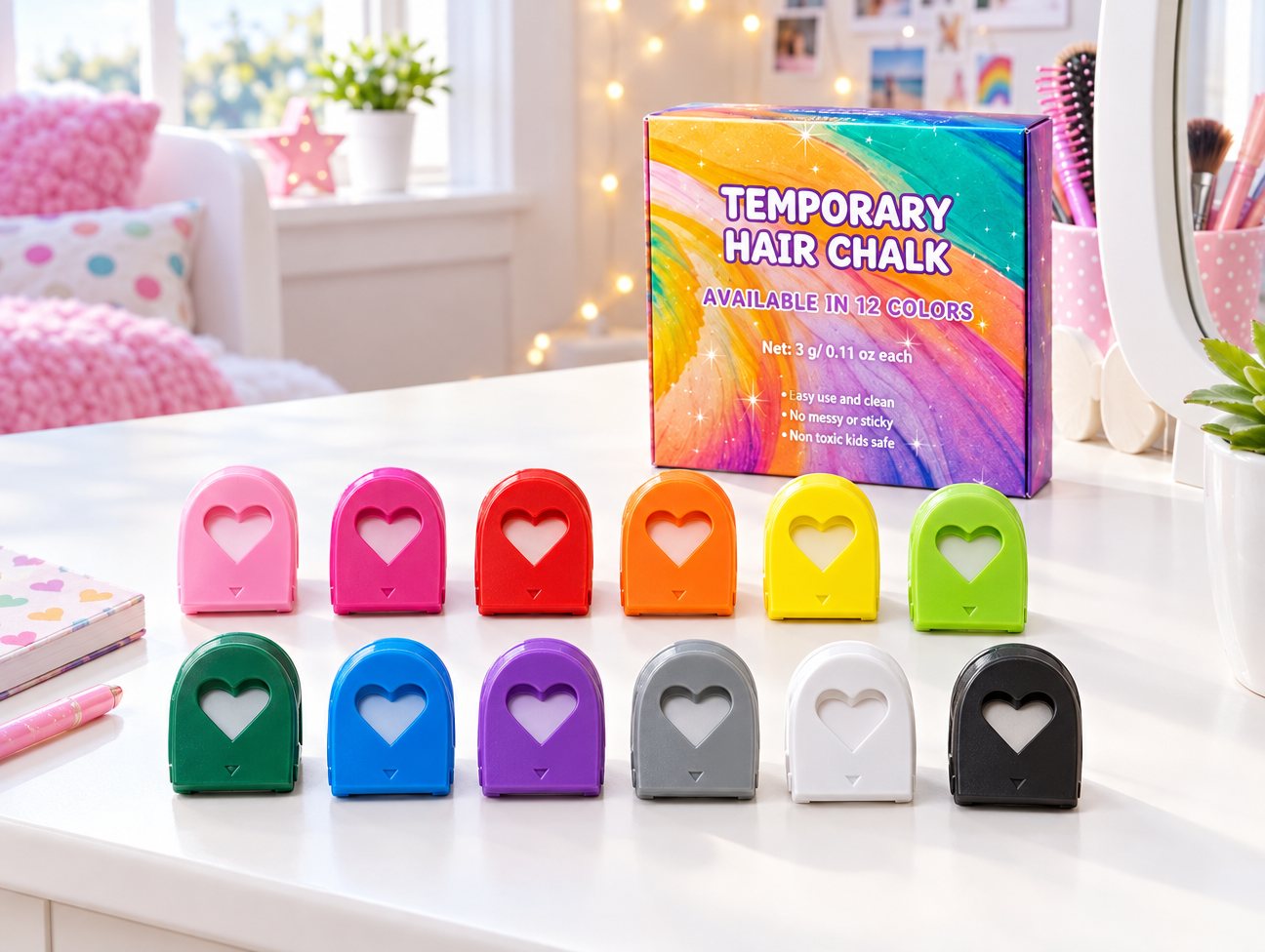 12 Neon Shades In One Set