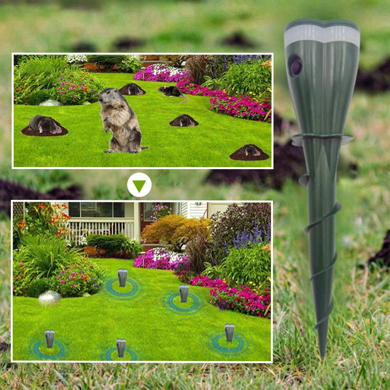🌸Summer Sale 50% OFF☘️Solar Powered Waterproof Screw Mole Repellent
