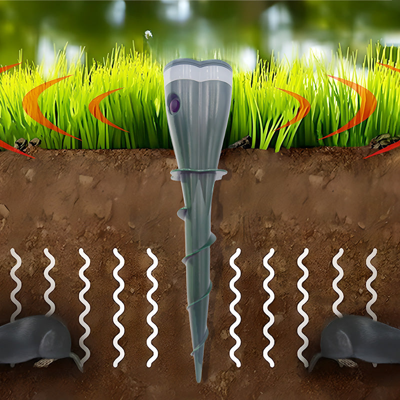 🌸Summer Sale 50% OFF☘️Solar Powered Waterproof Screw Mole Repellent