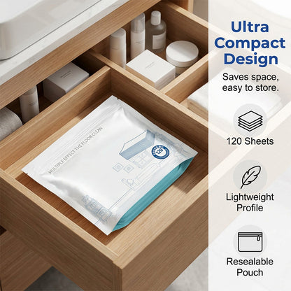 🥳2026 HOT SALE🥳💞50K+ SOLD!⏳✨ 50% OFF! Water‑Soluble Floor Sheets – Just drop in water. no measuring. Cleans & shines all floors. Safe & streak‑free. 120 sheets pack. Your daily helper. 🧹💧