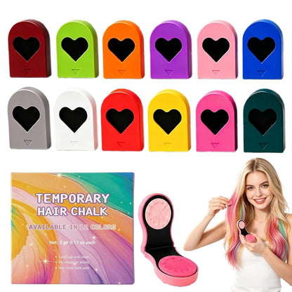 🔥Last Day 50% OFF🌈12-Color Temporary Hair Chalk Applicator Set