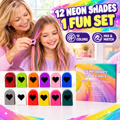 🔥Last Day 50% OFF🌈12-Color Temporary Hair Chalk Applicator Set